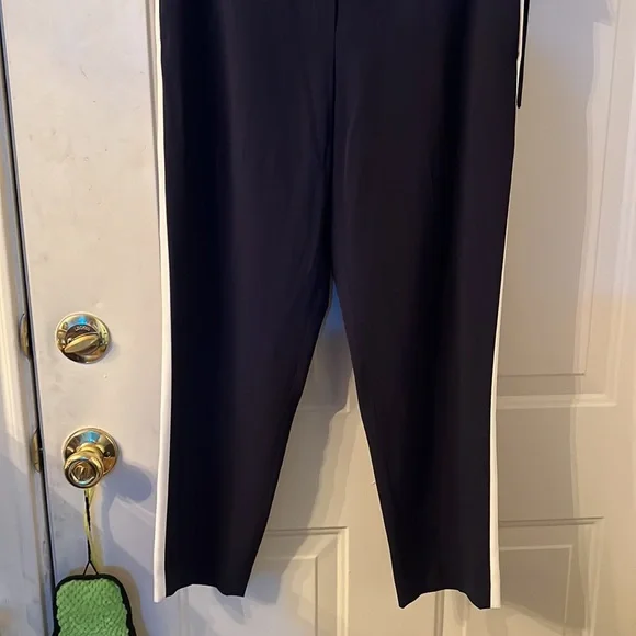 Aritzia Babaton Conan Pant Terado Navy Side Stripe Japanese Crepe Fabric… - Picture 7 of 15